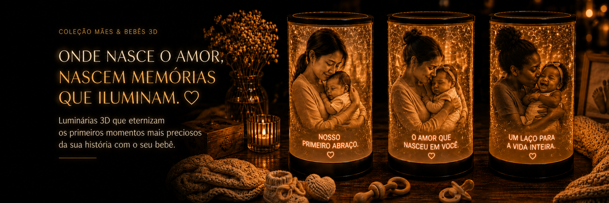 Luminária 360° Mãe & Bebês Personalizada — foto 1 de 6