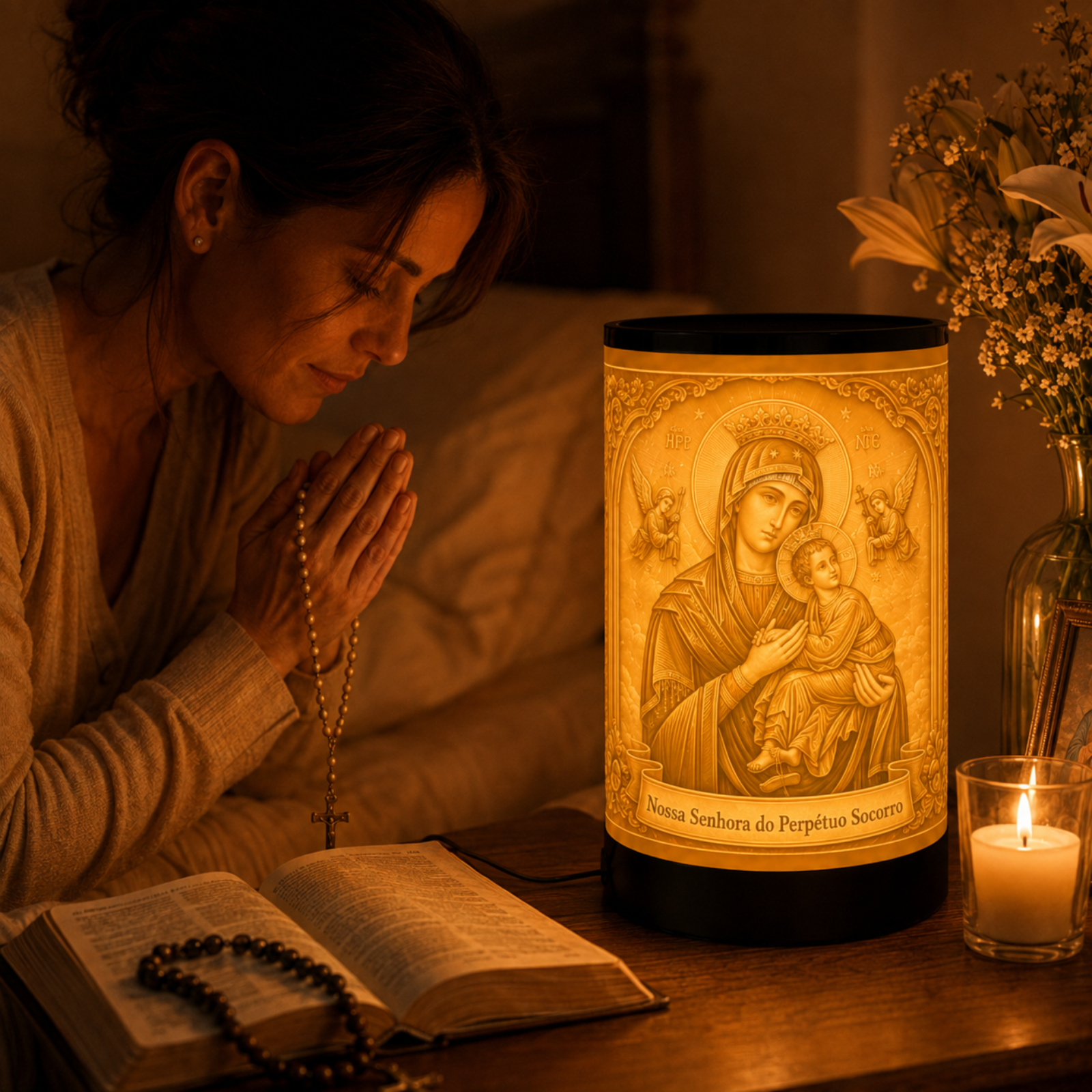 Luminária 3D Nossa Senhora do Perpétuo Socorro — foto 1 de 5