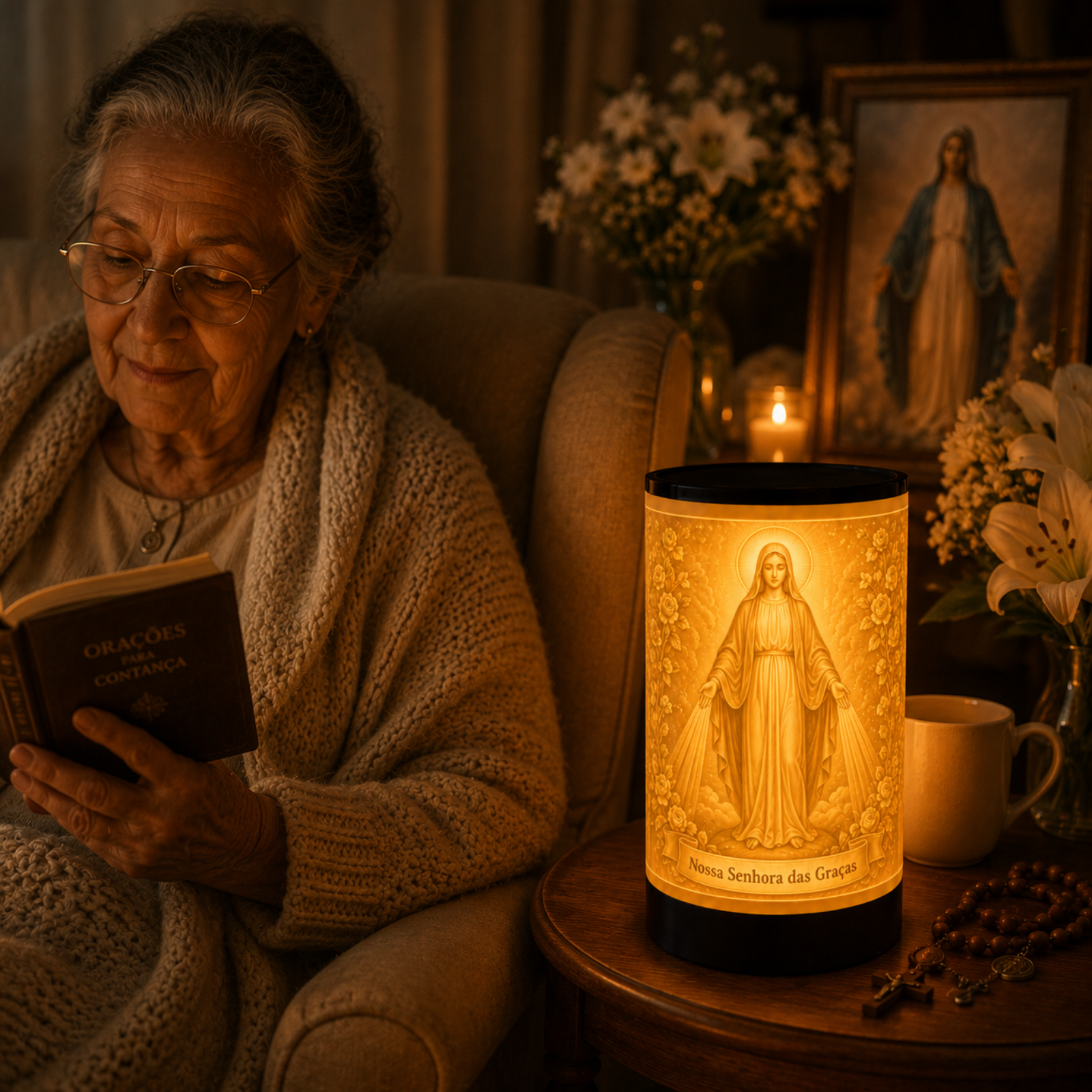 Luminária 3D Nossa Senhora das Graças — foto 4 de 5