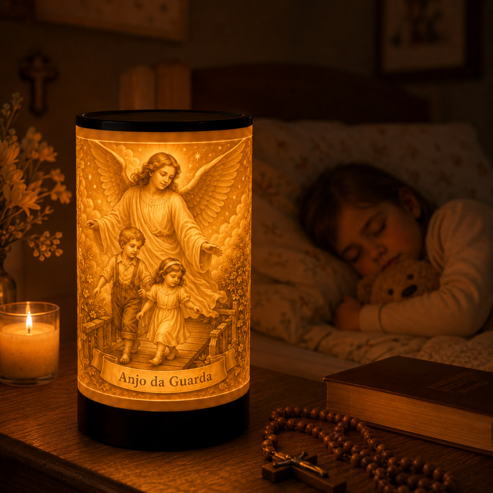 Luminária 3D Anjo da Guarda — foto 1 de 5