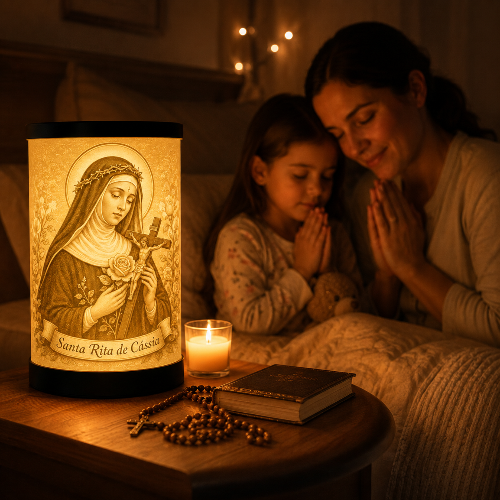 Luminária 3D Santa Rita de Cássia — foto 2 de 5