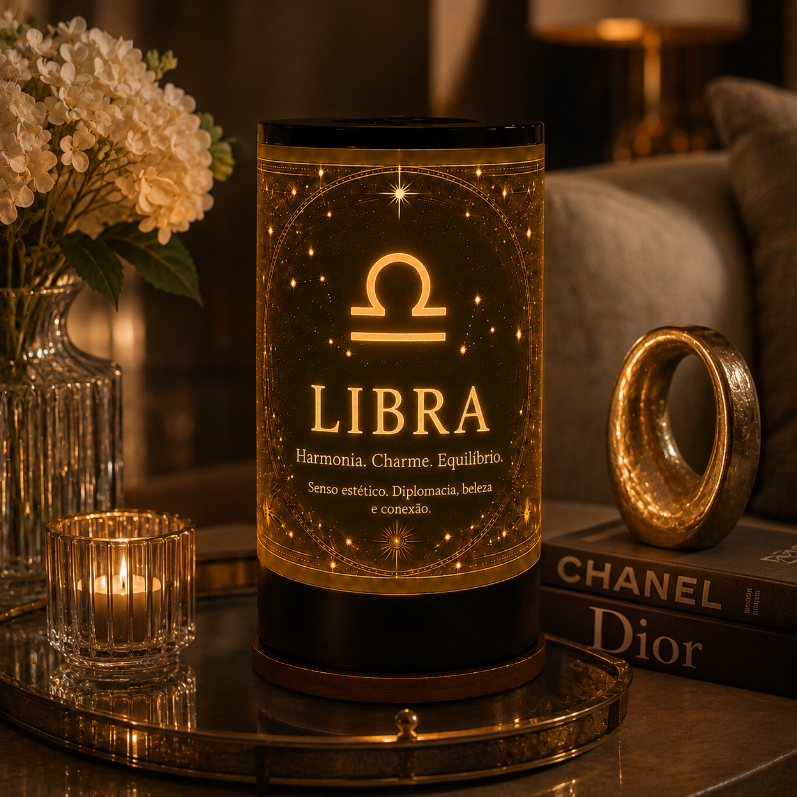 Luminária 3D de Libra — foto 4 de 5