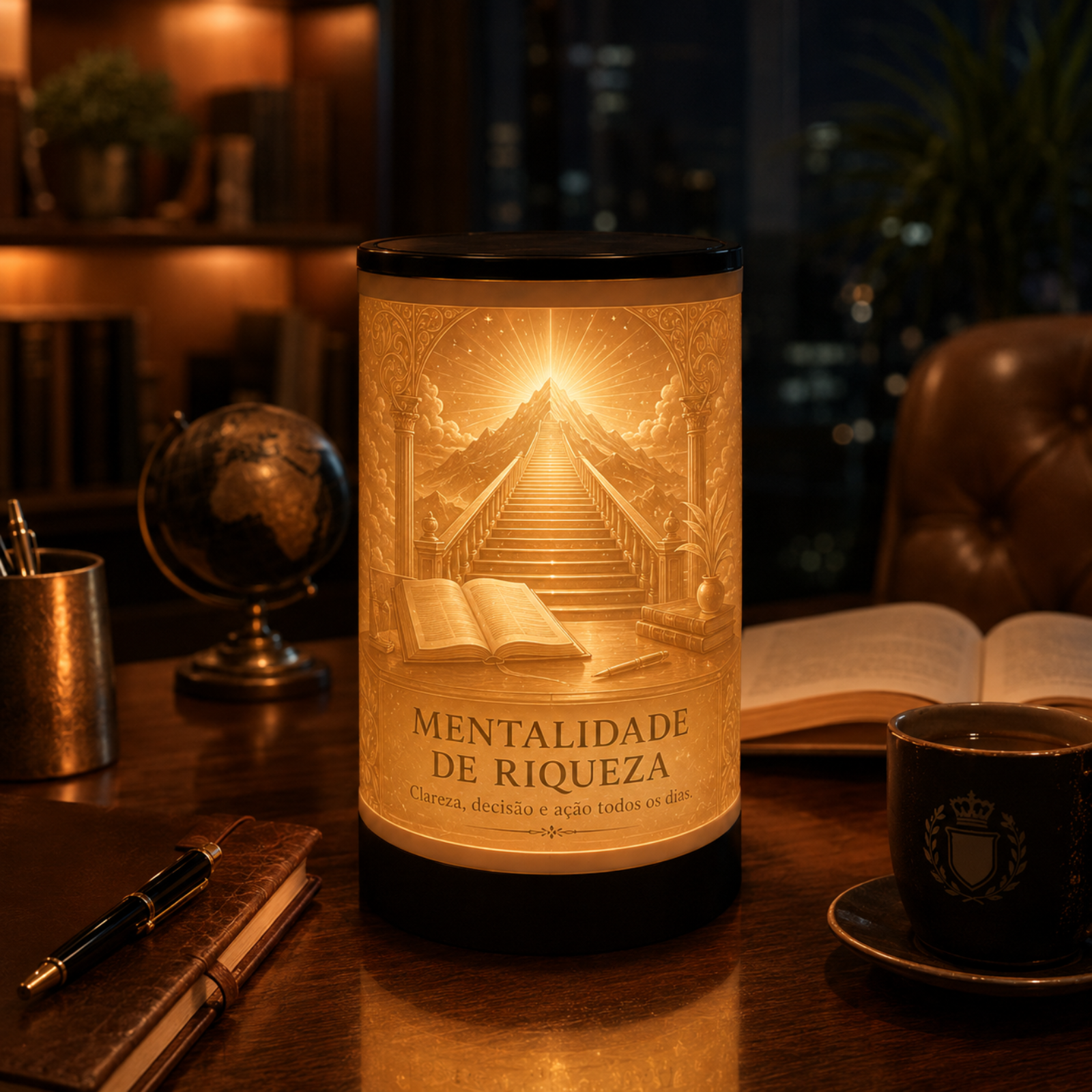 Luminária 3D Mentalidade de Riqueza — foto 1 de 5