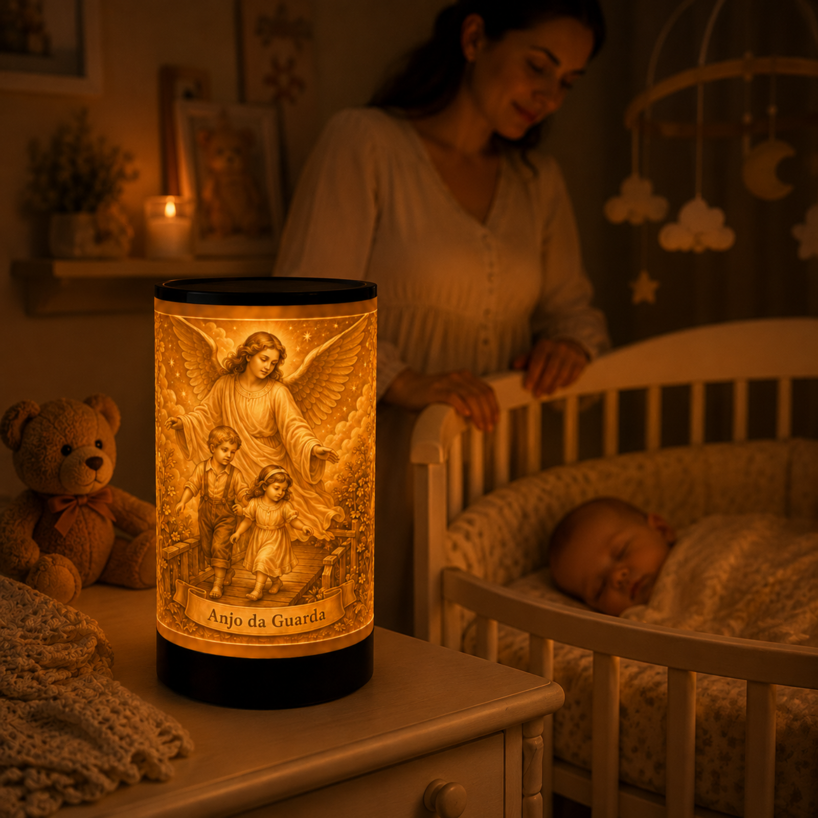 Luminária 3D Anjo da Guarda — foto 4 de 5