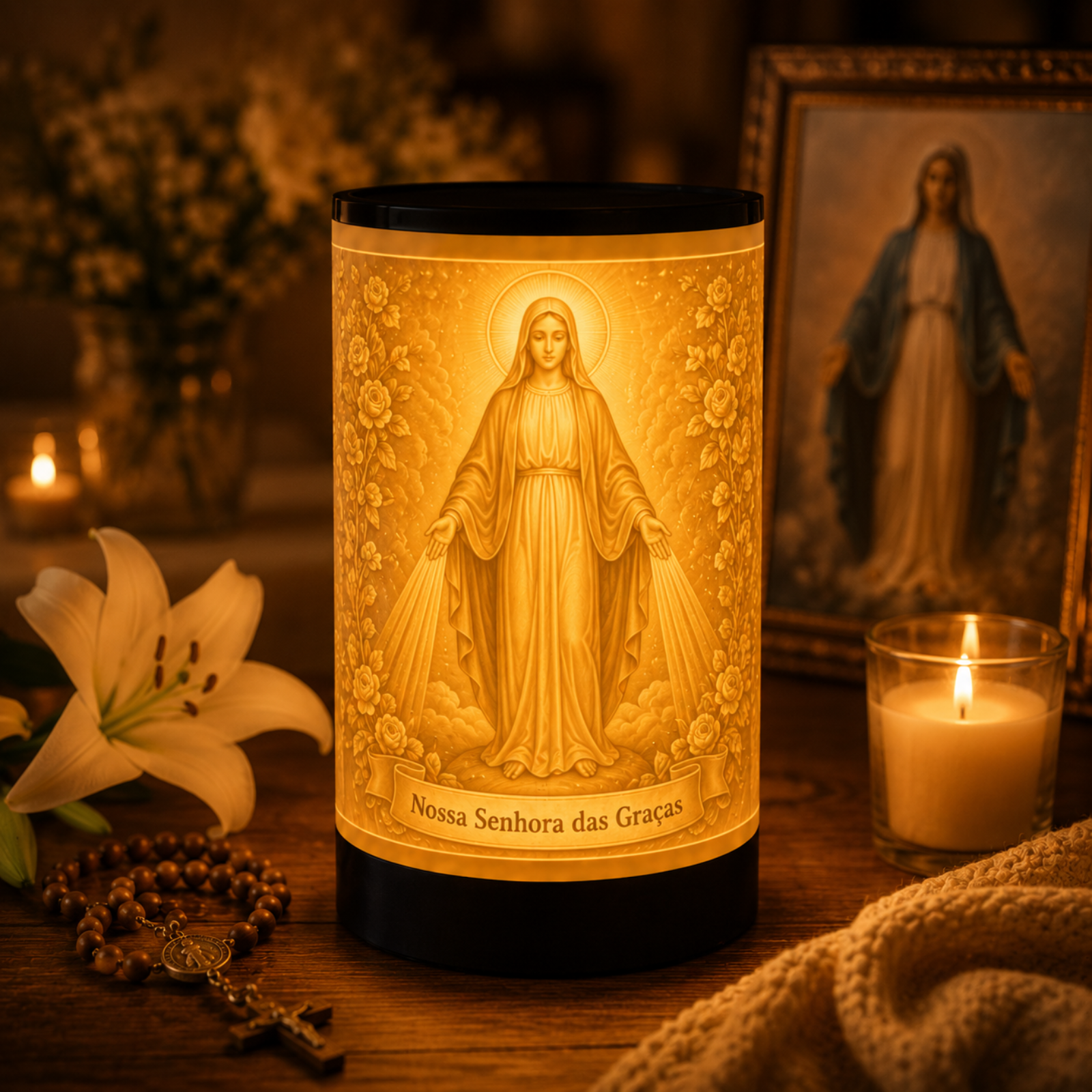 Luminária 3D Nossa Senhora das Graças — foto 1 de 5