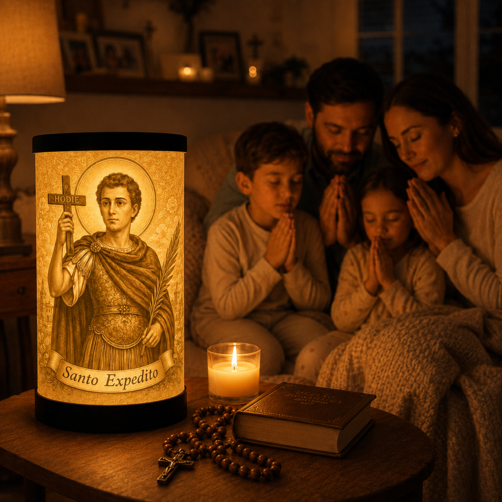Luminária 3D Santo Expedito — foto 4 de 5