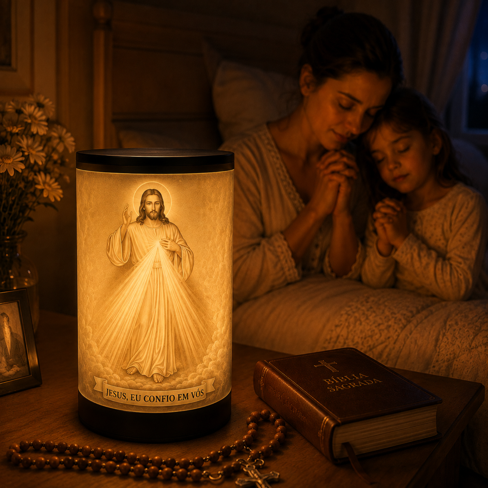 Luminária 3D Jesus Misericordioso — foto 2 de 5